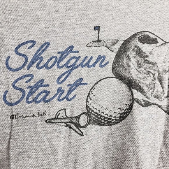 Travis Mathew Mens Size Small Gray Shotgun Start Golf Shirt - Picture 3 of 7